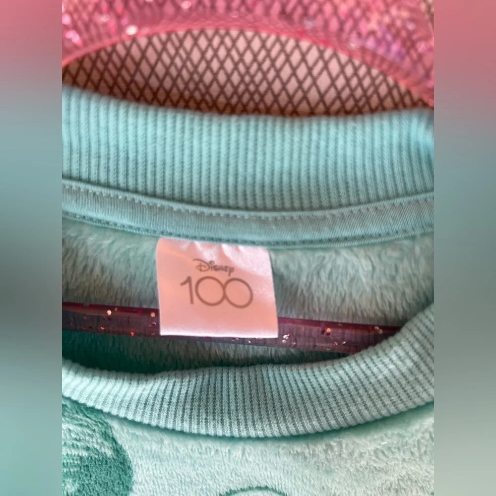 Disney 100 - Cozy Princess Graphic teal pullover Sweater - Size S (6)